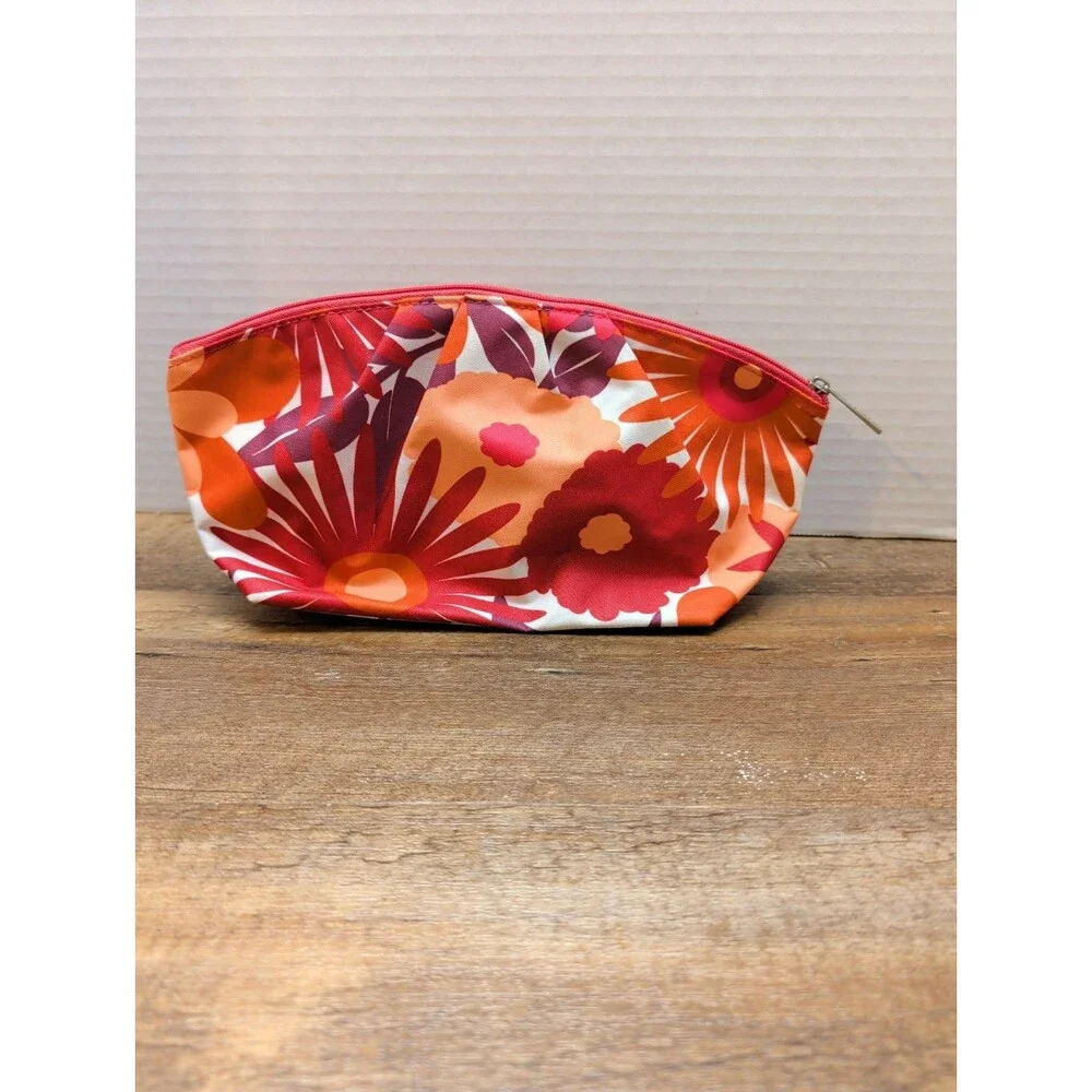 Vintage Makeup Bag Clinique SunFlower Pink Travel Bag